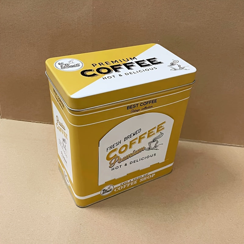 Caixa De Lata De Café Criativa Recipiente Selado Organizador Doméstico Latas De Armazenamento De Chá De Açúcar De Cozinha Conjuntos De Café Caixa De Armazenamento De Metal