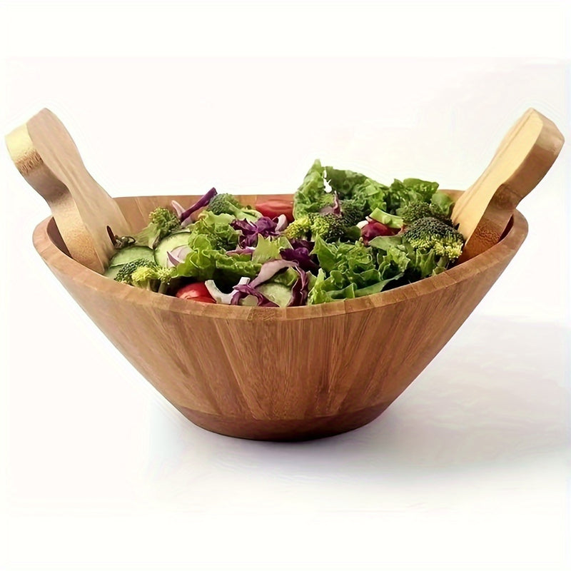 Mãos de Salada de Bambu Natural - Conjunto de 2 Peças