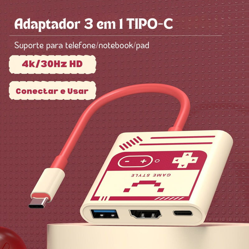 adaptador, adaptador hdmi, adaptador usb, cabo otg tipo c, adaptador usb c