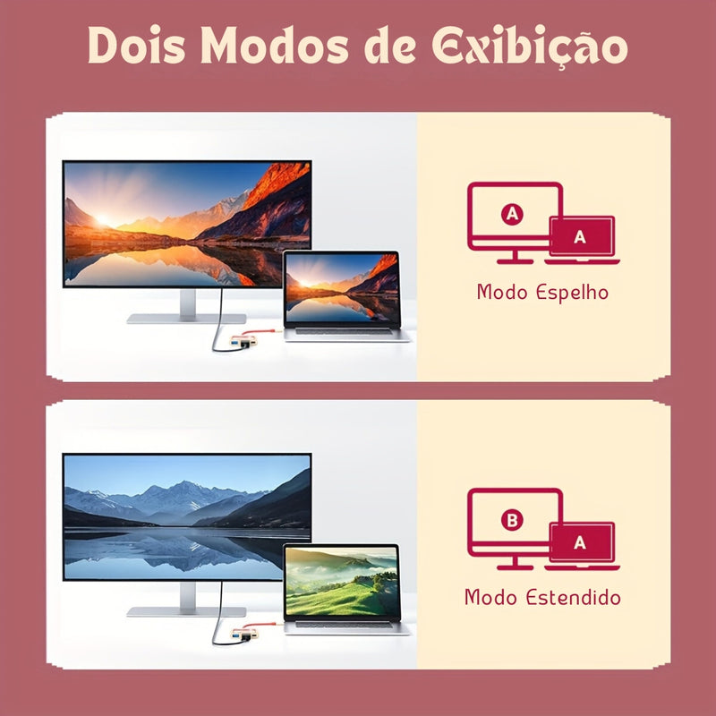 adaptador, adaptador hdmi, adaptador usb, cabo otg tipo c, adaptador usb c