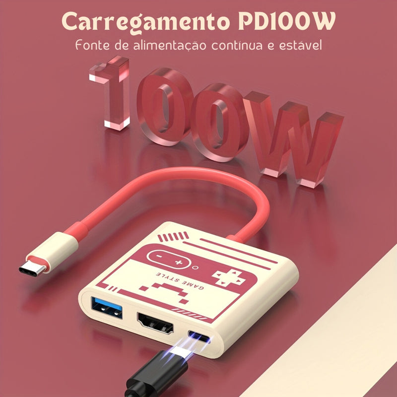 adaptador, adaptador hdmi, adaptador usb, cabo otg tipo c, adaptador usb c