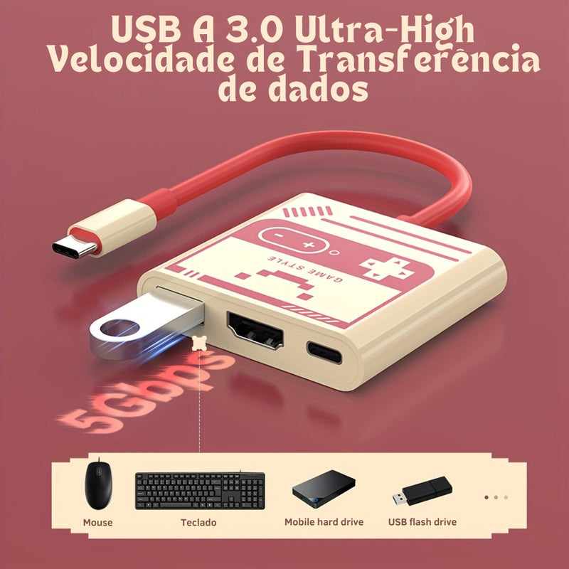 adaptador, adaptador hdmi, adaptador usb, cabo otg tipo c, adaptador usb c