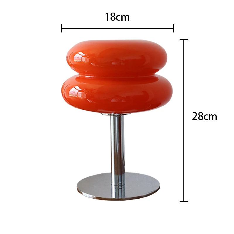 Macaron Glass Table Lamp, escurecimento tricromático, Sala de estar Lâmpadas Atmosfera, Eye Protection Night Light, Girl Bedside Decor