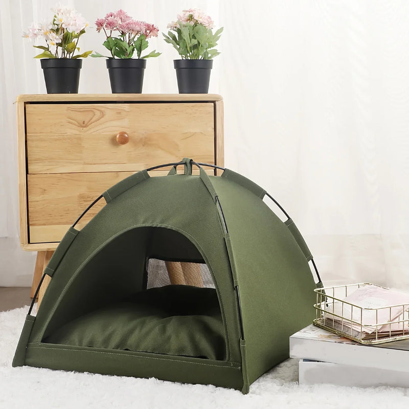 Tenda Pet acolhedor para gatos e cães, Macio e confortável dormir ninho, Design cor sólida