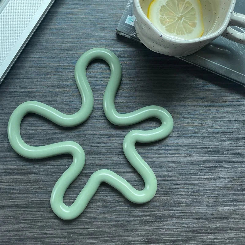 Tapete de mesa de silicone irregular geométrico resistente ao calor copo de bebida porta-copos antiderrapante pote titular placemat cozinha pan almofadas